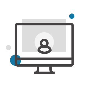 user in the screen computer icon