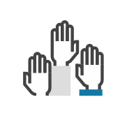 raise hands icon