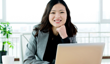 business woman working