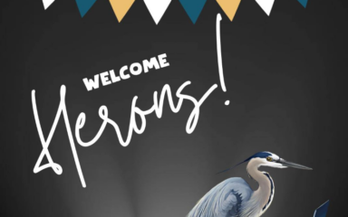Welcome herons banner