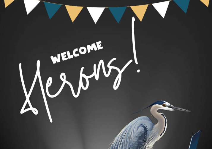Welcome herons banner